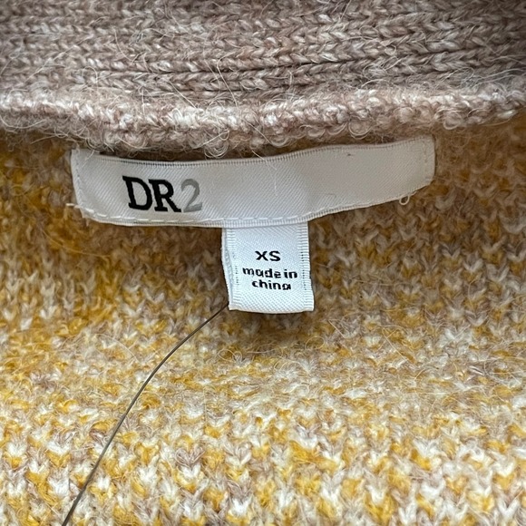 DR2 by Daniel Rainn Floral Button Cardigan XS Women's Sweater Taupe Yellow NWT - Picture 3 of 10